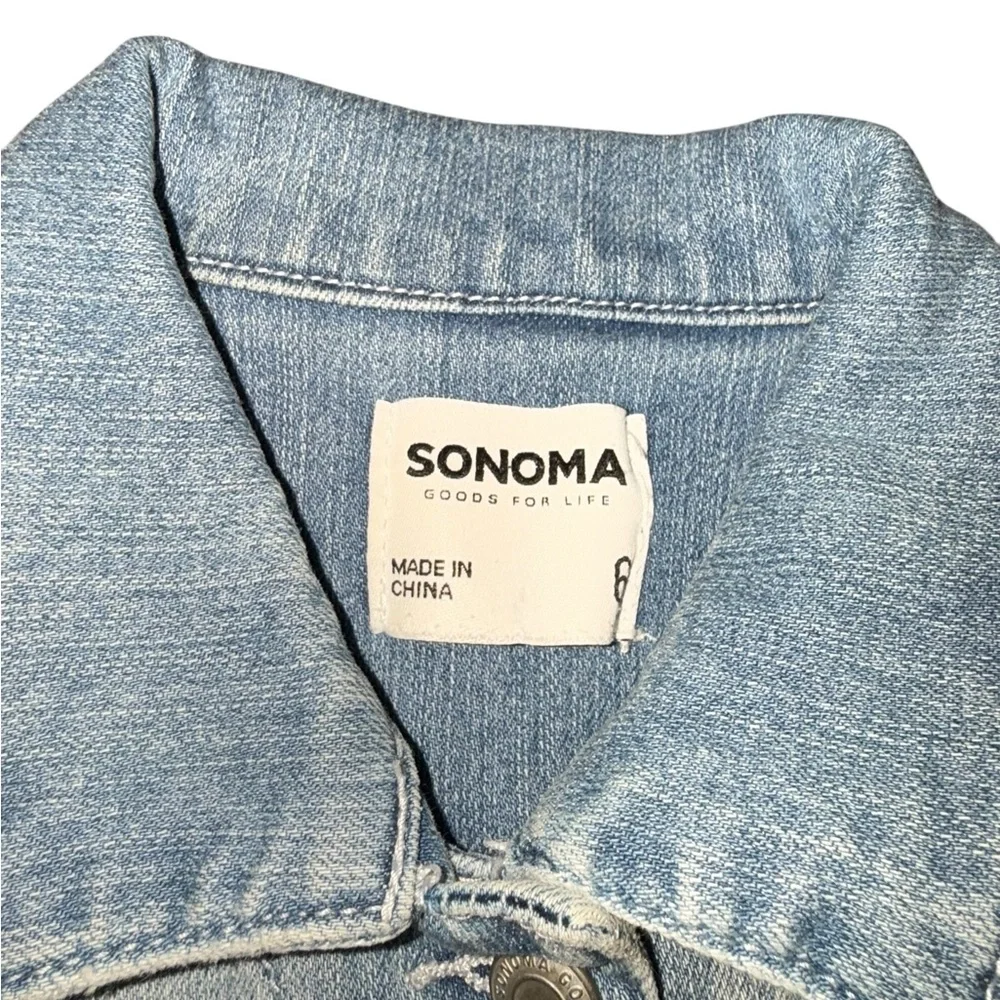 Sonoma Kids Girls Classic Blue Denim Jean Jacket - Size 6